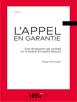 cover image of L'appel en garantie